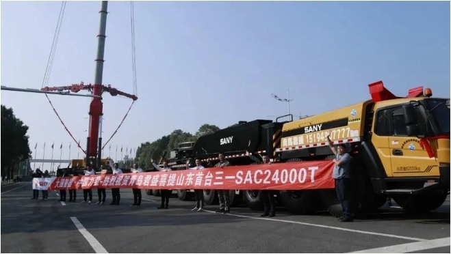 风电迎来小高峰，一个月交付4台三一2400吨(图2)