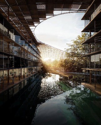 250米见方光伏拓扑曲面：巴西利亚WTC Biotic在建方案(图2)