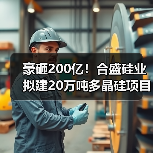 豪砸200亿！合盛硅业拟建20万吨多晶硅项目（图2）