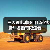 三大锂电池项目1.5亿招标!名额有限速看(图2) 三大锂电池项目1.5亿招标!名额有限速看(图2)