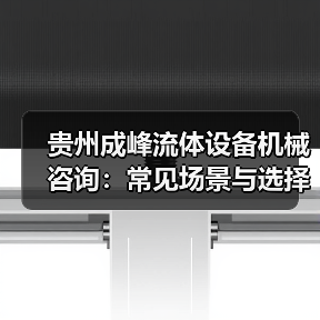 贵州成峰流体设备机械咨询:常见场景与选择要点(图4) 贵州成峰流体设备机械咨询:常见场景与选择要点(图4)