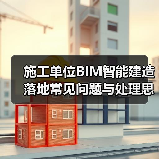施工单位BIM智能建造落地常见问题与处理思路